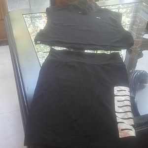 Puma cropped hoodie and pencil skirt